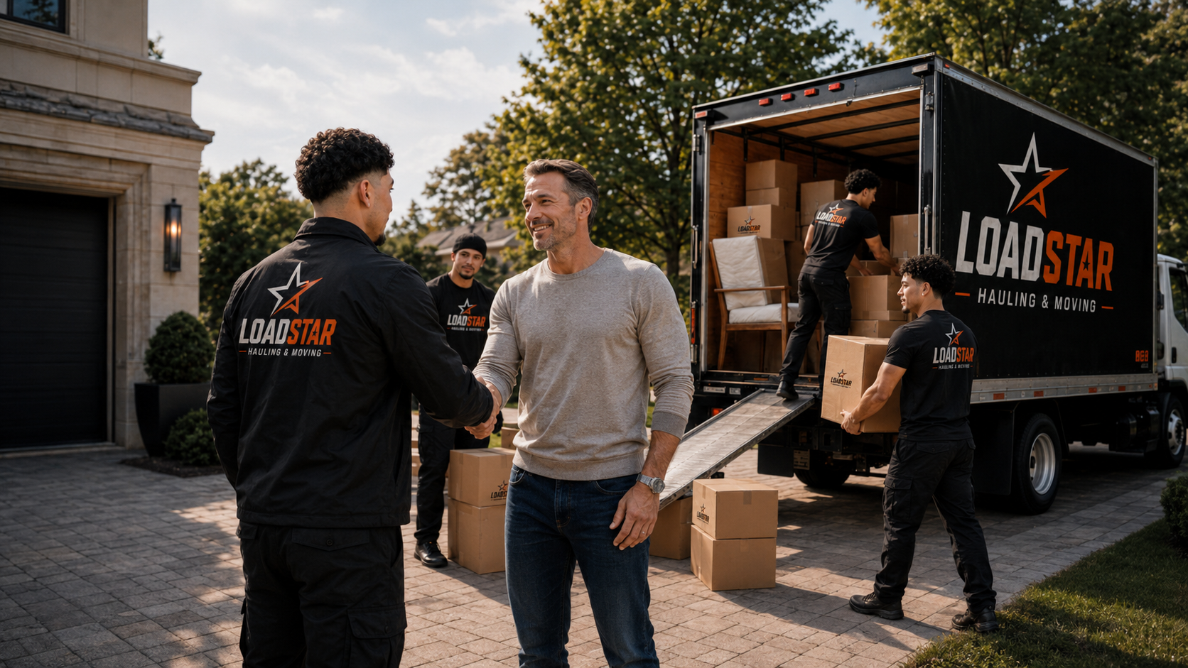 LoadStar crew loading a haul trailer